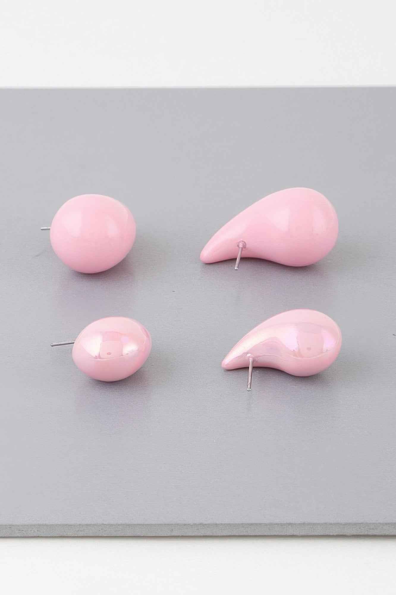 Multi Bulky Crescent Hoop Earrings Set