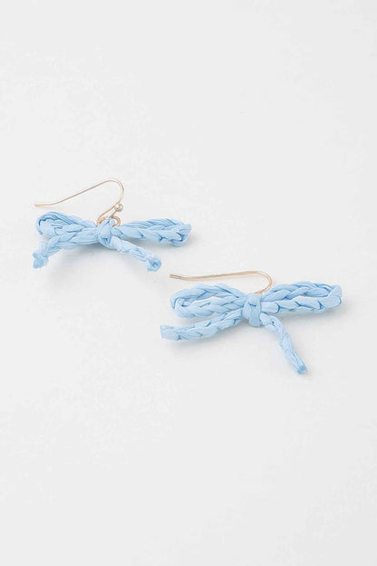 Braided Ribbon Stud Earrings