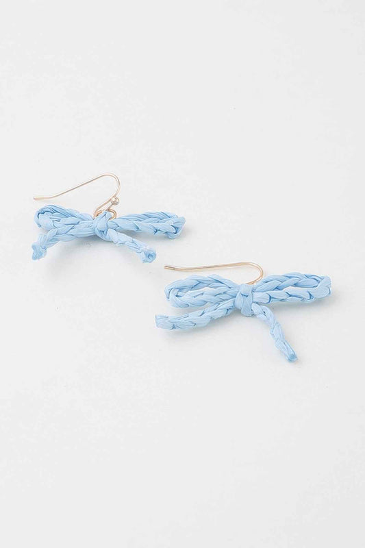 Braided Ribbon Stud Earrings