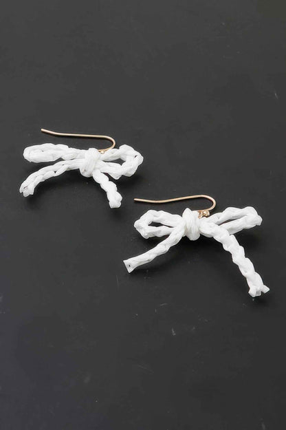 Braided Ribbon Stud Earrings