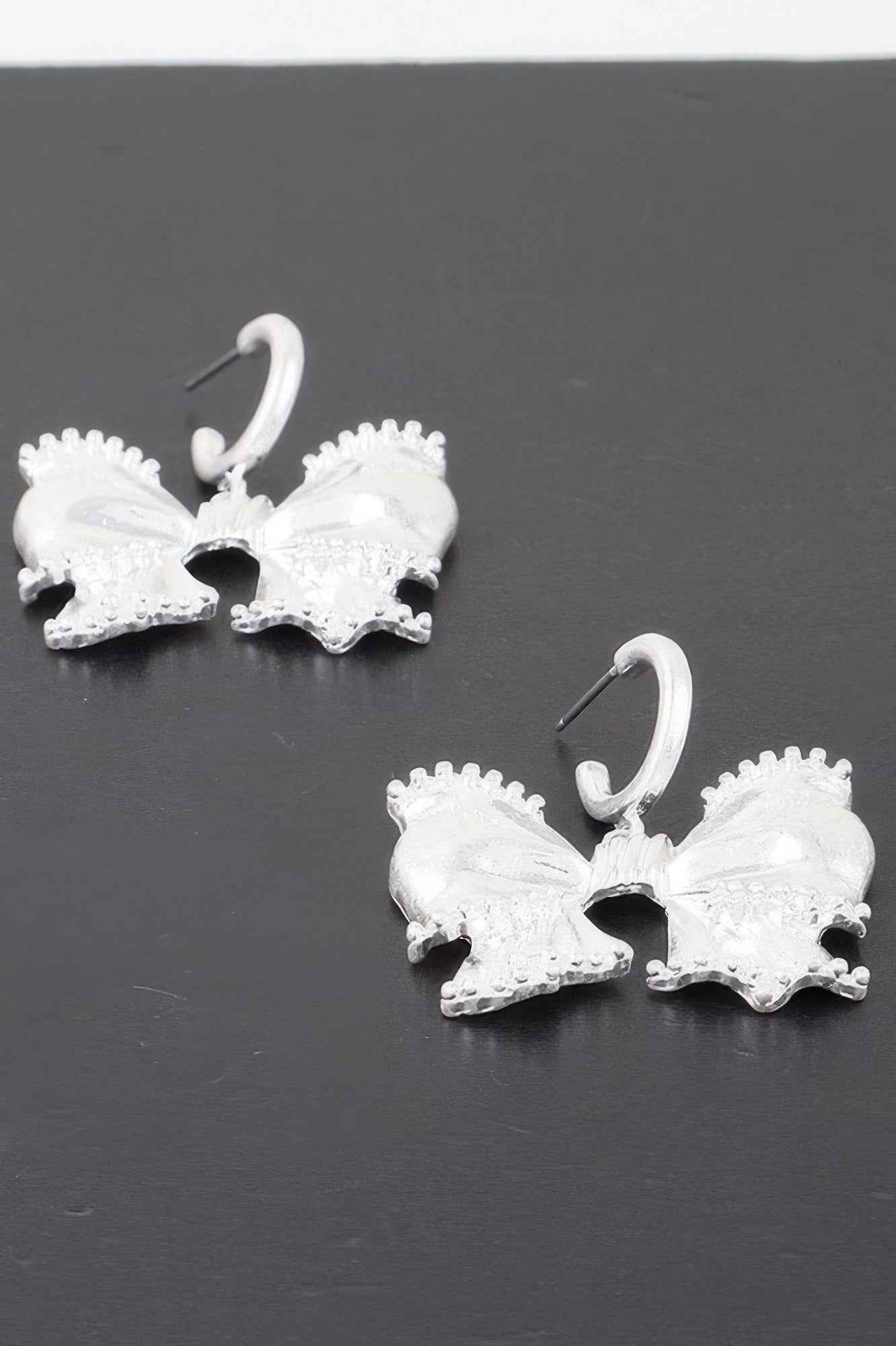 Beaded Ribbon Dangle Earrings
