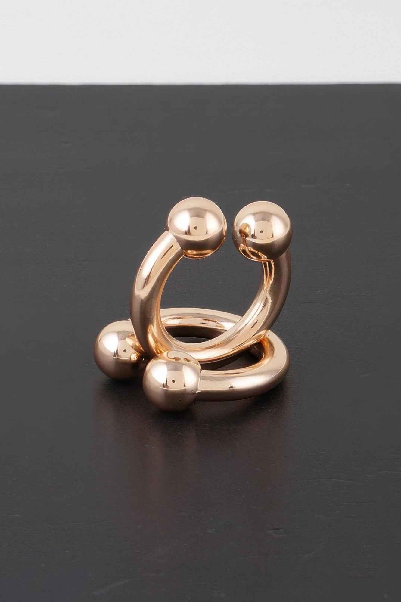 Horn Bolt Hoop Earrings