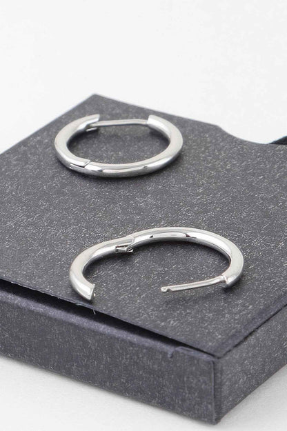 Minimal Shiny Clasp Earrings