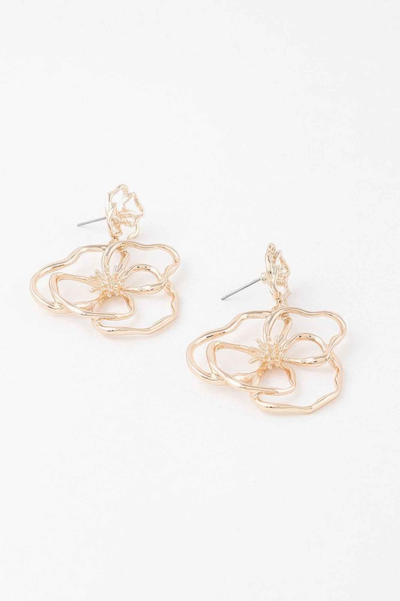 Doodle Flower Drop Earrings