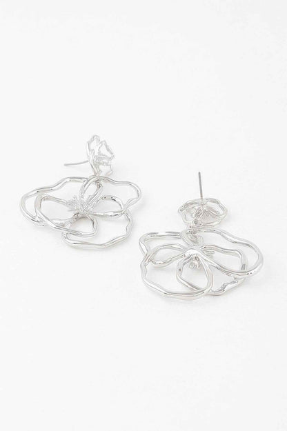 Doodle Flower Drop Earrings