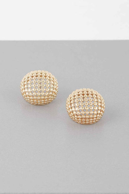 Beaded Dome Stud Earrings