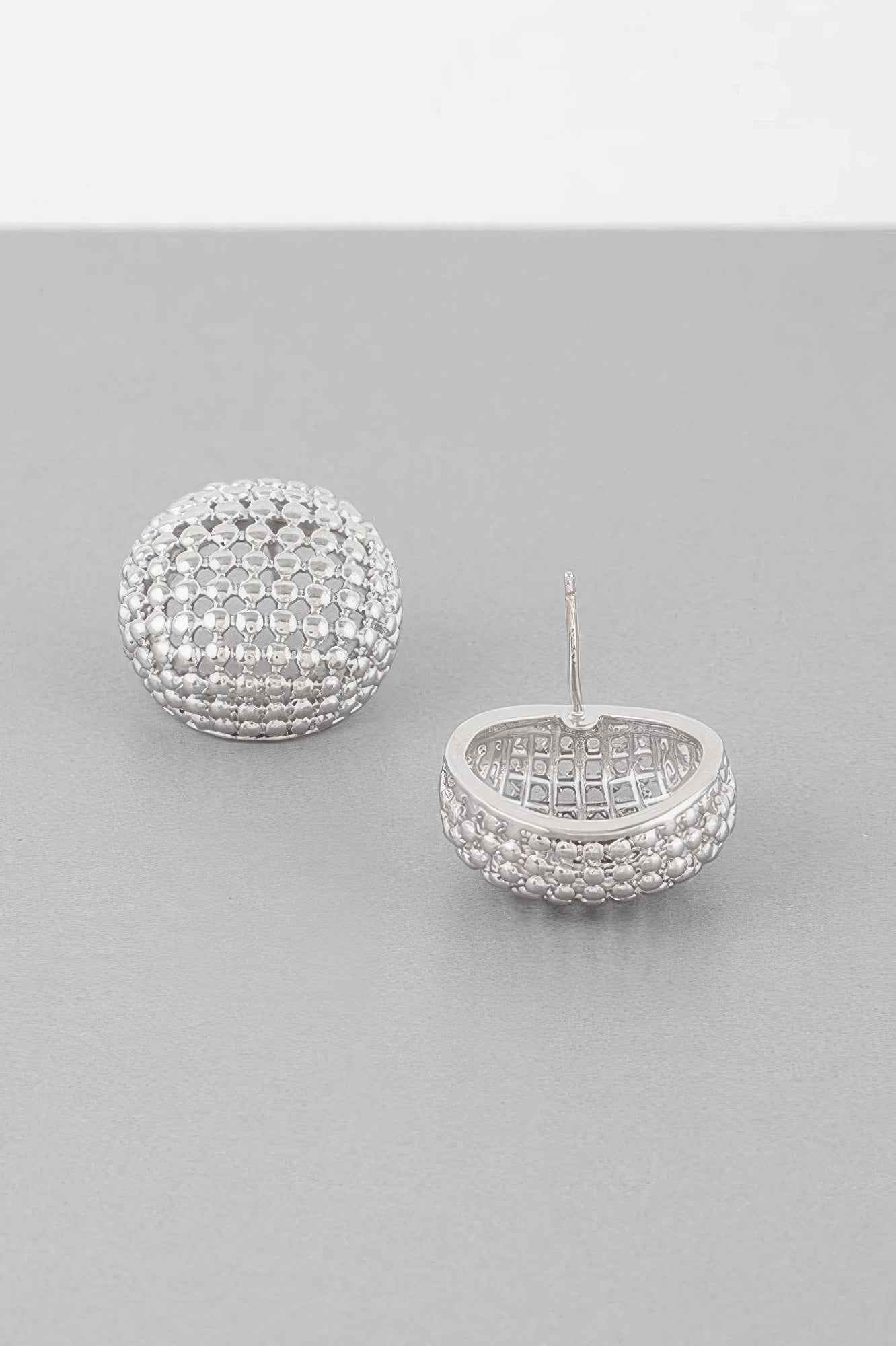 Beaded Dome Stud Earrings