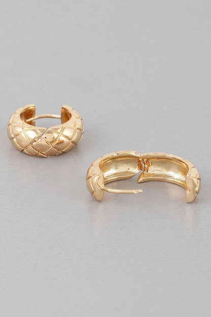 Quilted Hoop Earrings