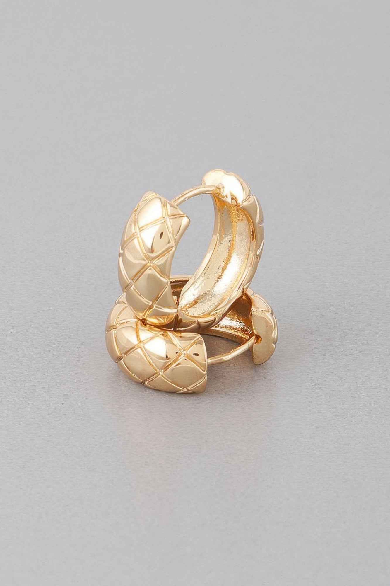 Quilted Hoop Earrings
