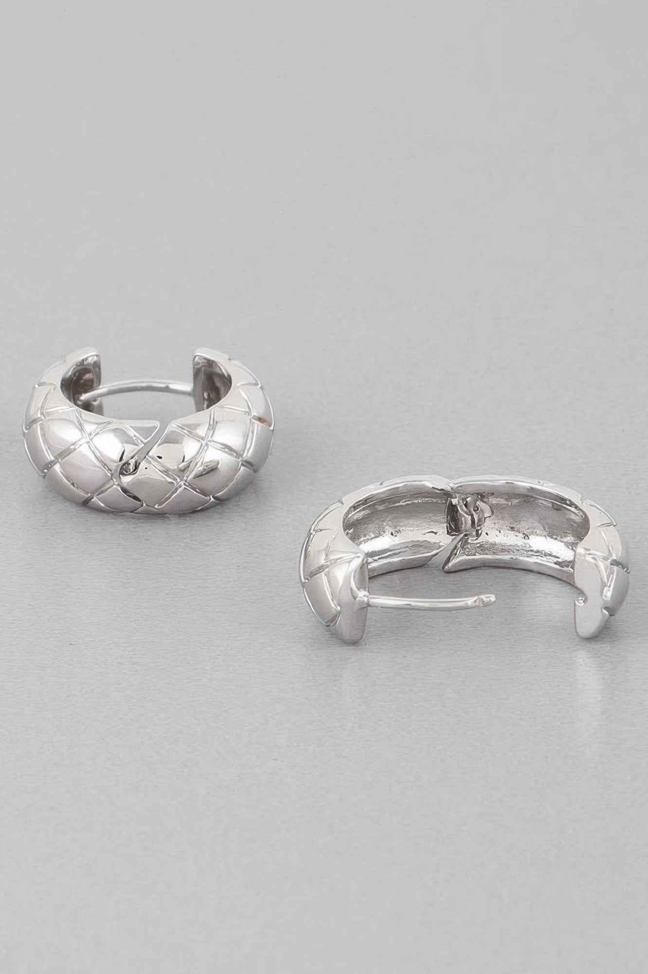 Quilted Hoop Earrings