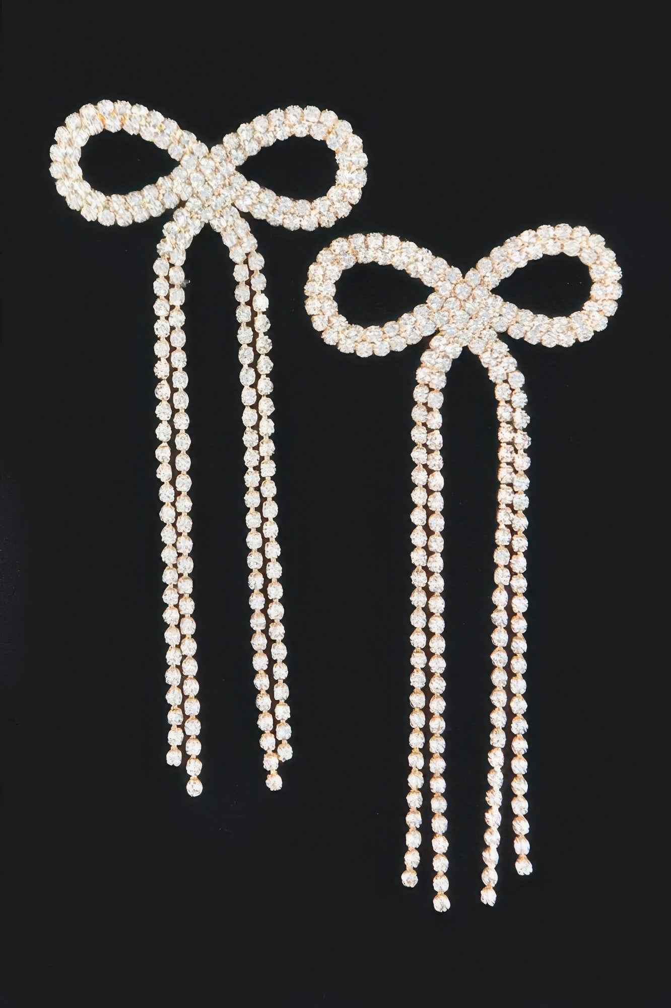 Rhinestone Ribbon Earring