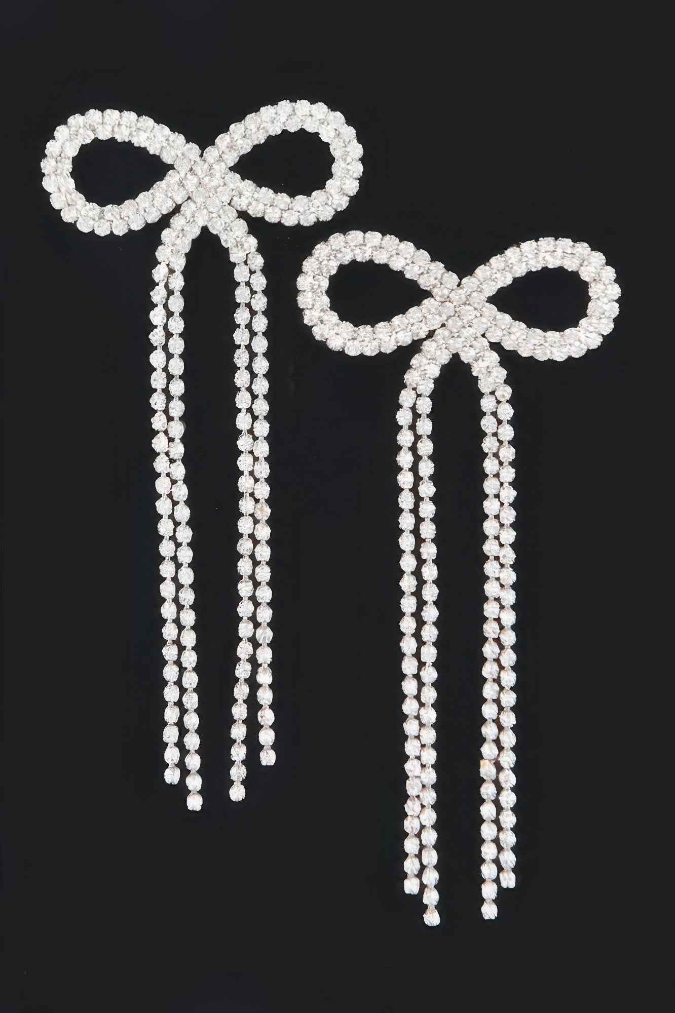 Rhinestone Ribbon Earring