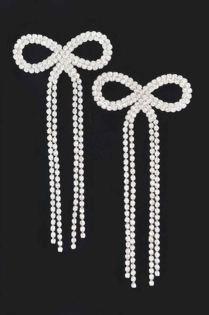 Rhinestone Ribbon Earring