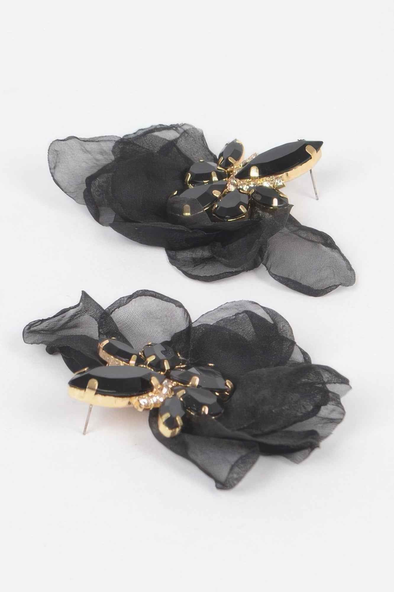 Polyester Flower Dangling Earring