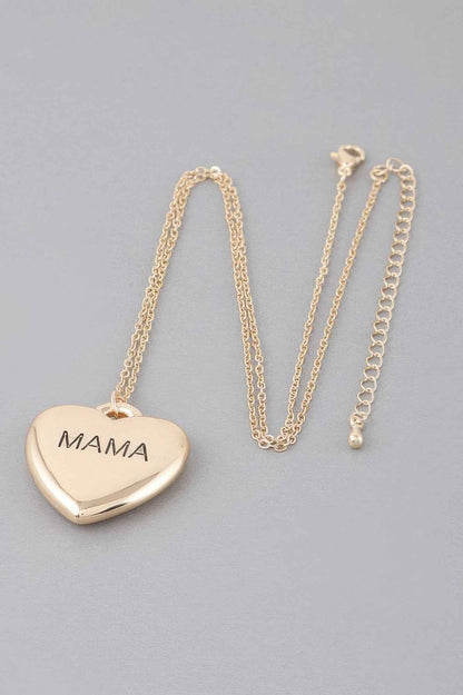 Mama Heart Pendant Necklace