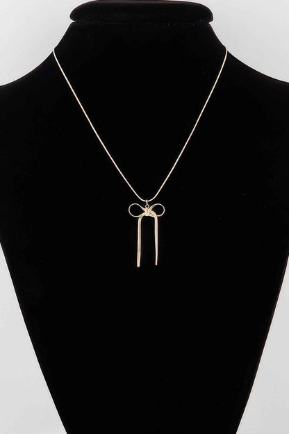 Snake Chain Ribbon Necklace