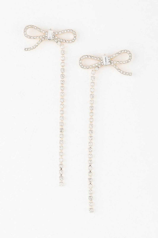 Half Ribbon Drop Earrings