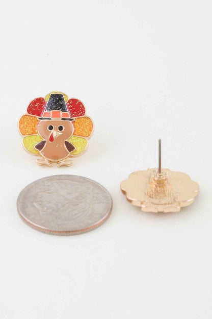 Thanksgiving Turkey Stud Earrings
