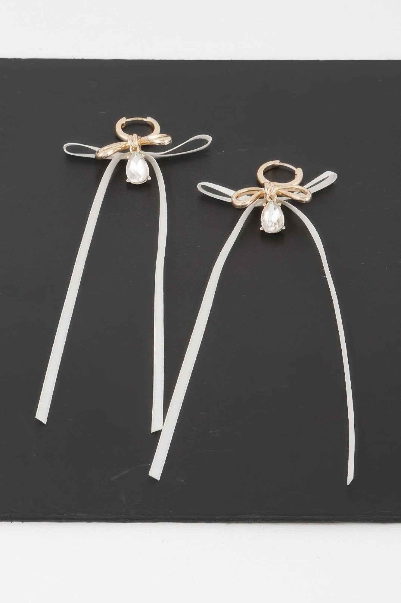 Ribbon Wrap Teardrop Earrings
