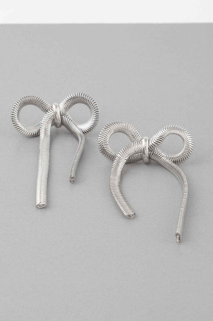 Snake Chain Ribbon Earrings
