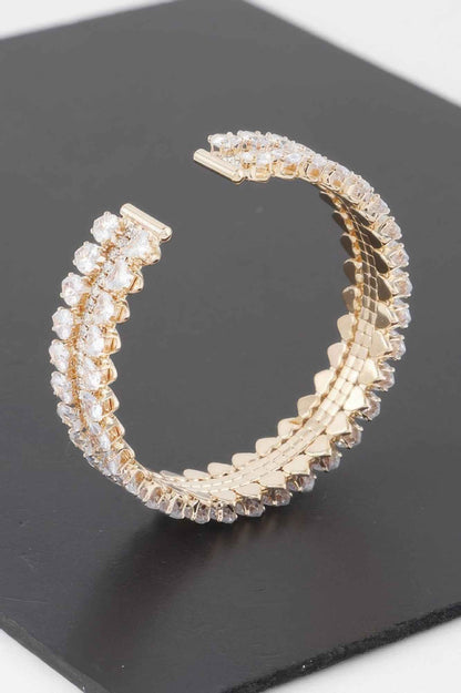 Double Jeweled Cuff Bracelet