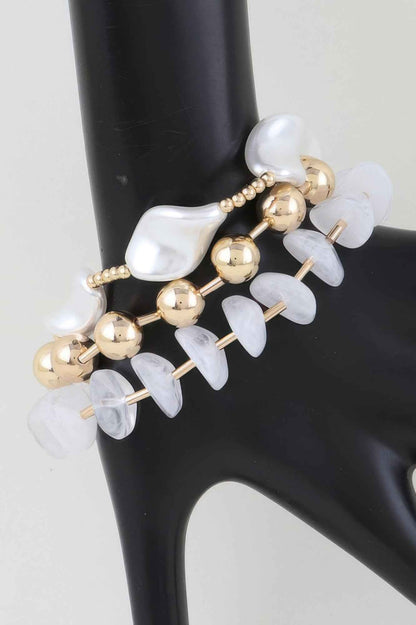 Multi Abstract Beaded Bracelet