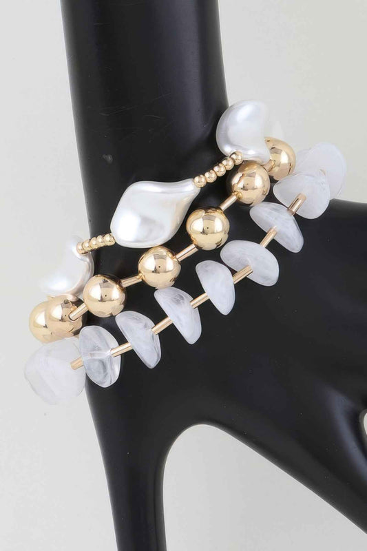 Multi Abstract Beaded Bracelet