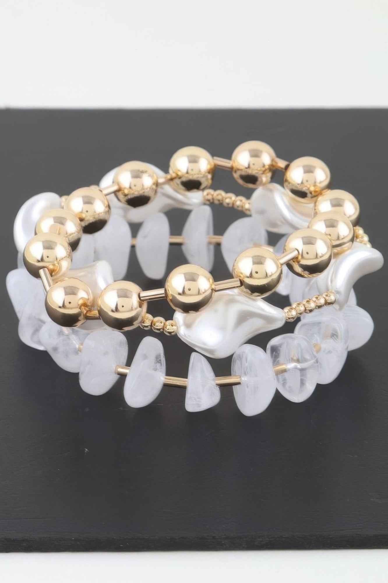 Multi Abstract Beaded Bracelet