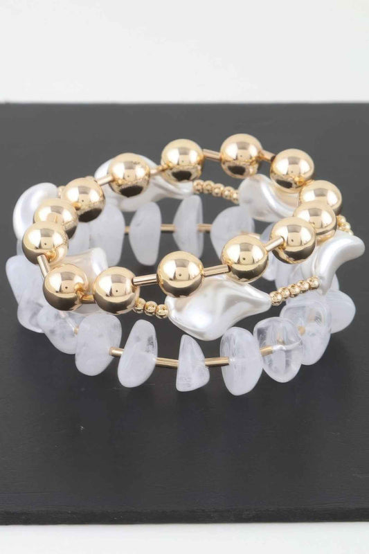 Multi Abstract Beaded Bracelet