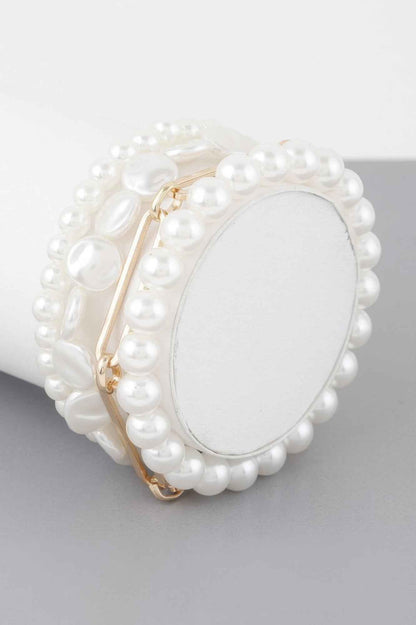Multi Faux Pearls Bracelet