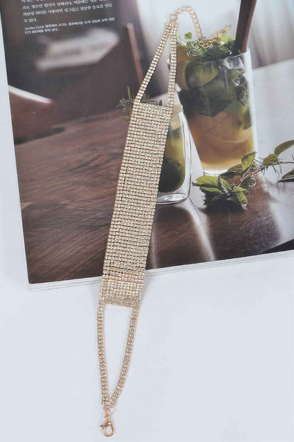 Round Rhinestone Choker Necklace