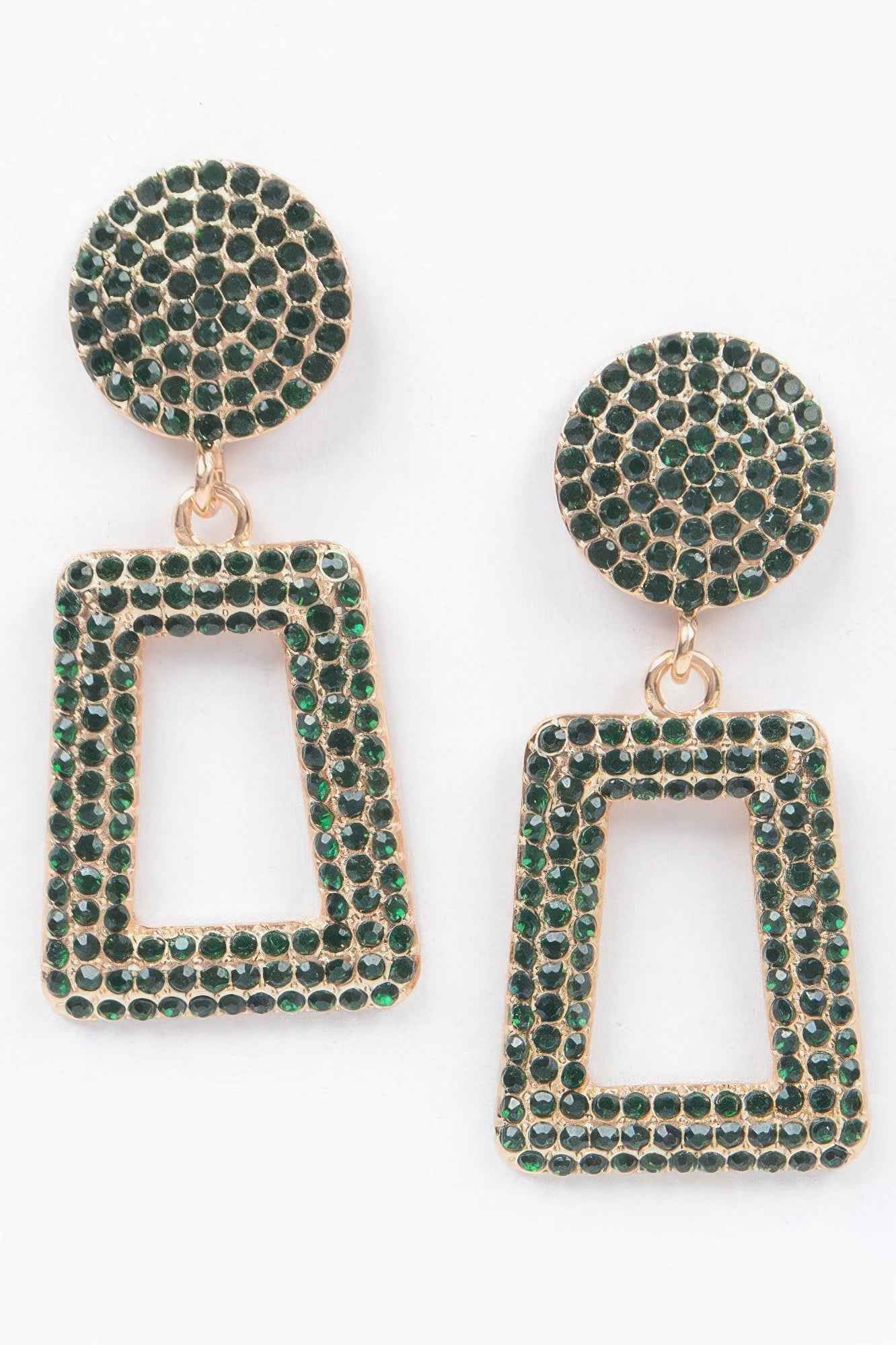 Glittered Beads Drop Earrings