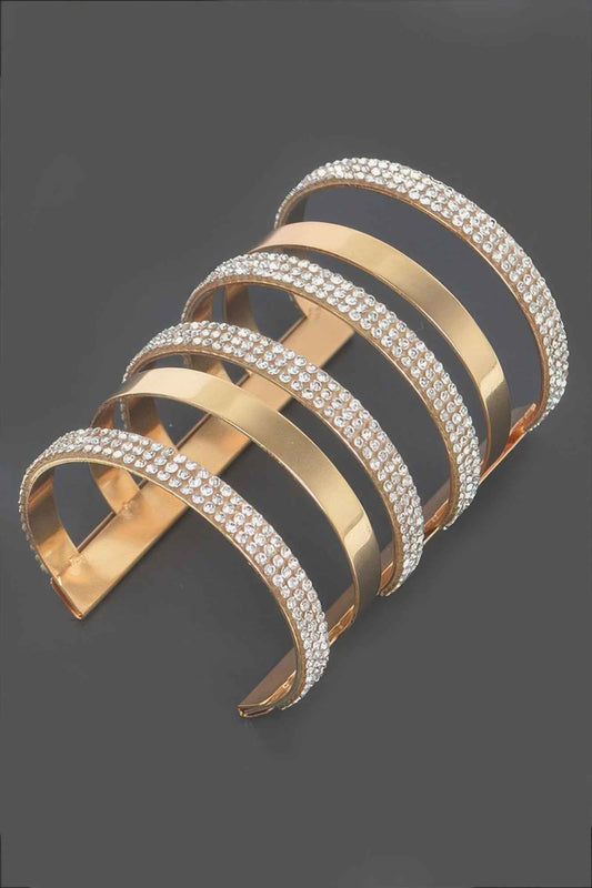 Rhinestone Metal Cuff