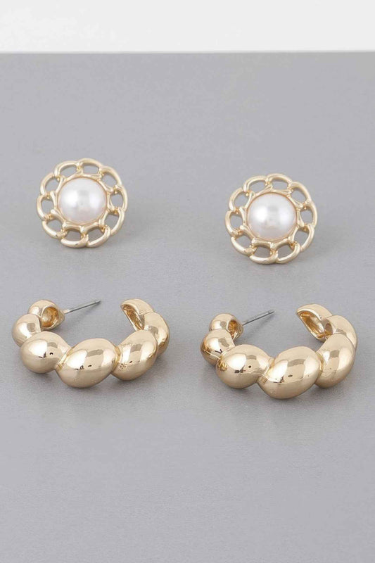 Bubbly Hoops Gold Earrings