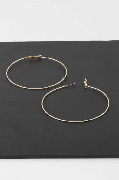 Engraved Thin Hoop Earrings