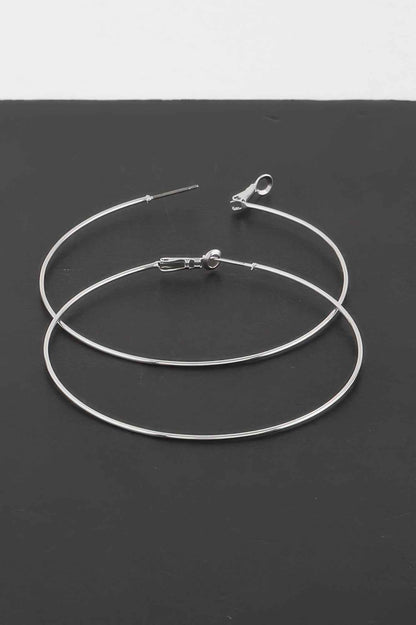 Engraved Thin Hoop Earrings