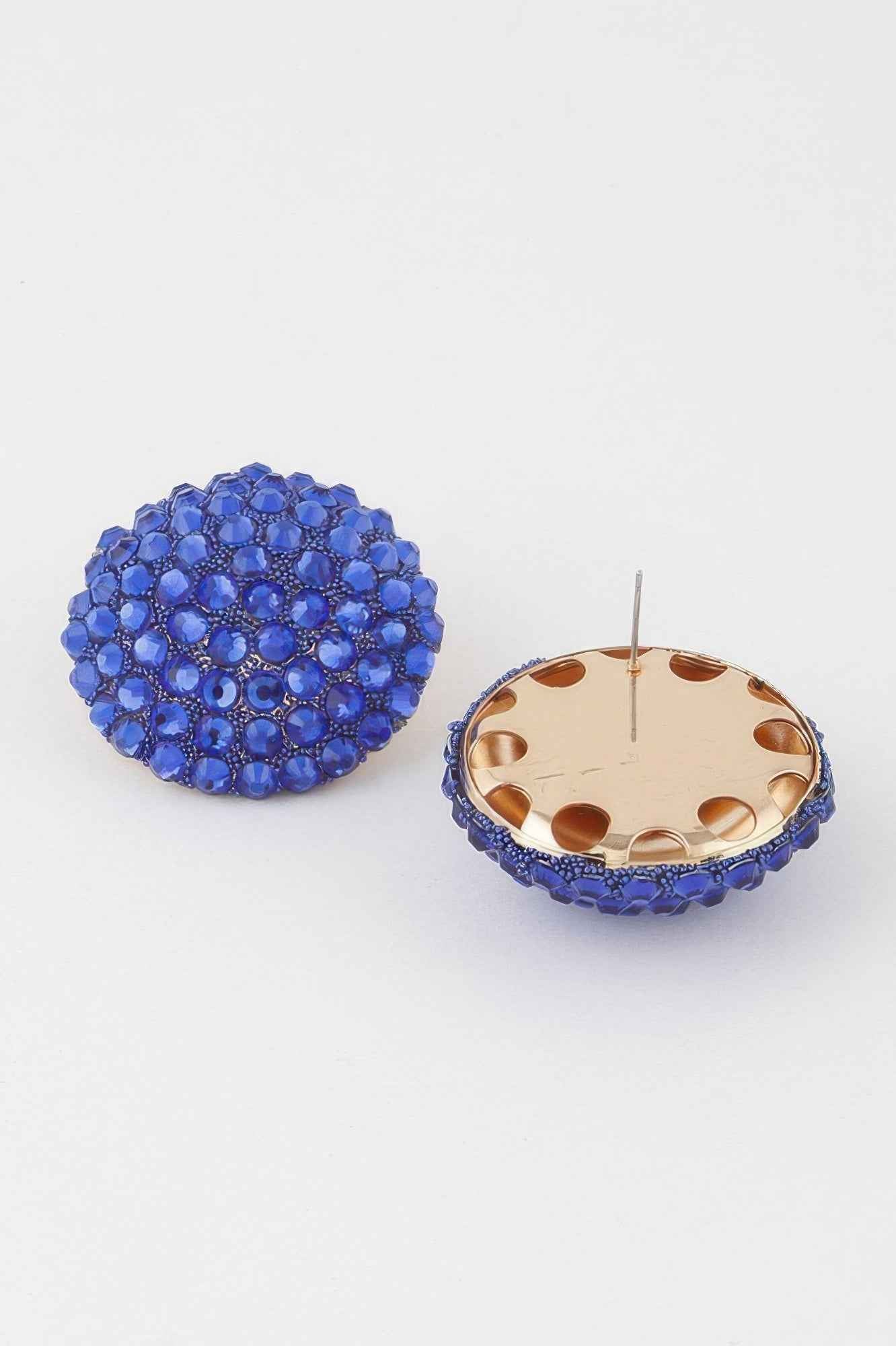 Jeweled Dome Stud Earrings