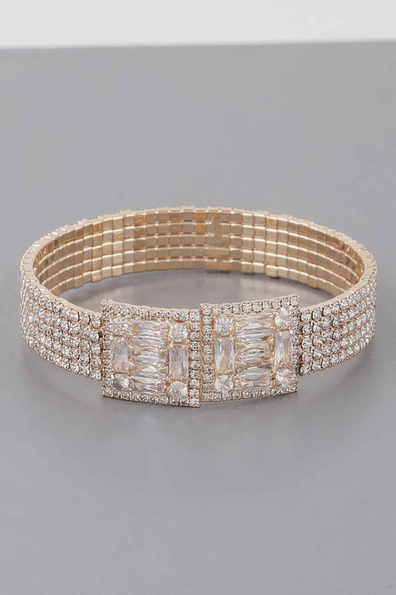 Crystal Block Bracelet