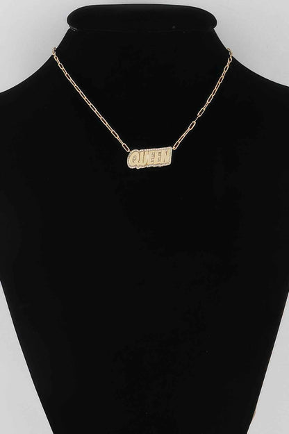 Jeweled Queen Chain Necklace