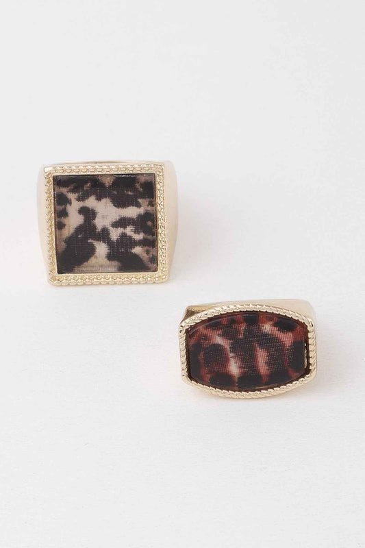 Bulky Animal Print Rings