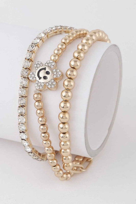 Bejeweled Happy Flower Bracelets