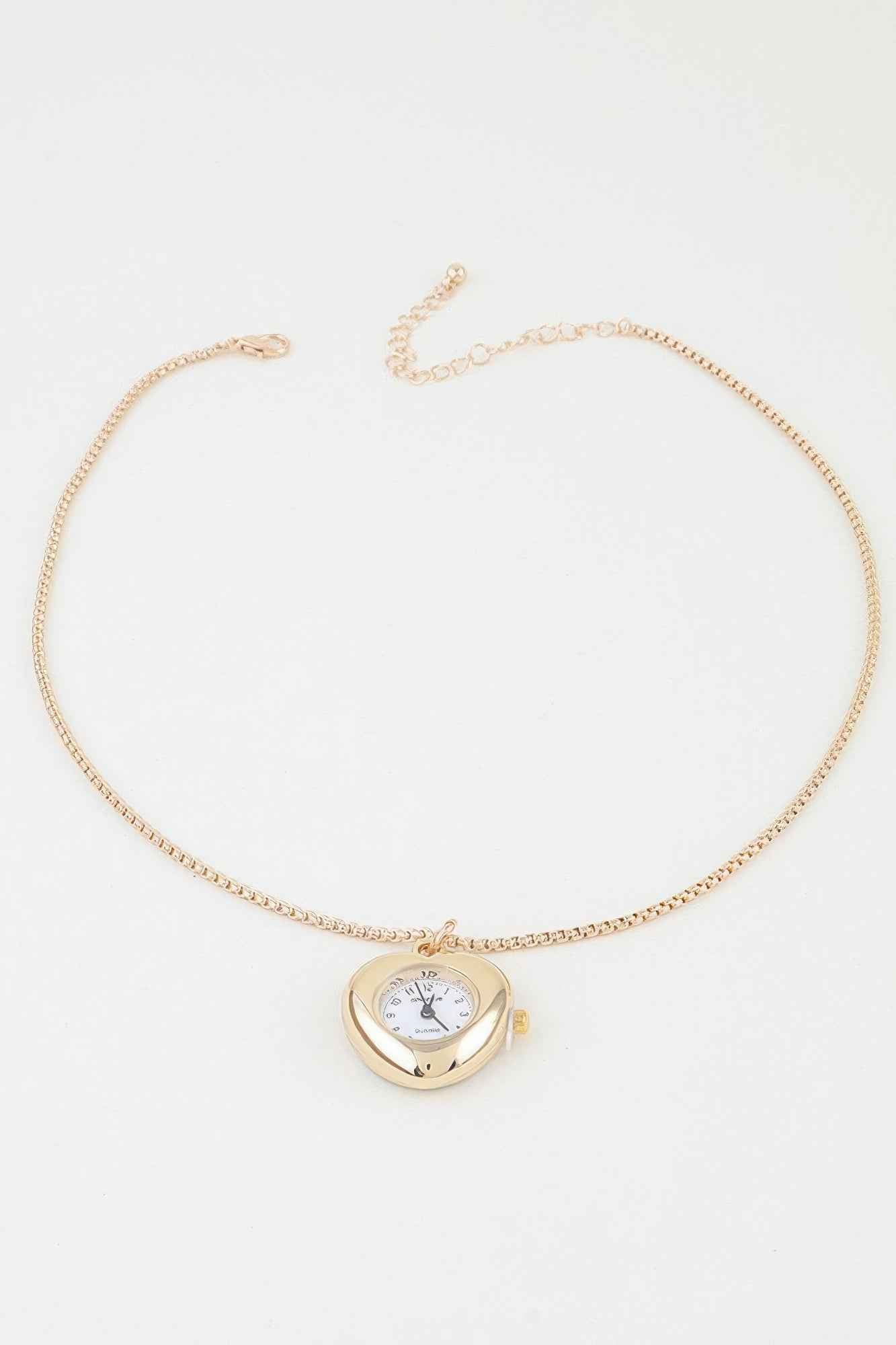 Heart Pocket Watch Chain Necklace