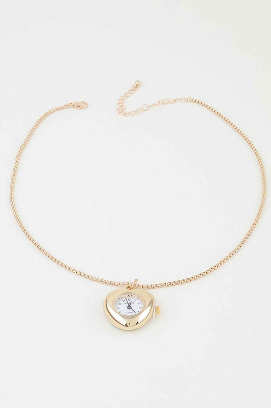 Heart Pocket Watch Chain Necklace