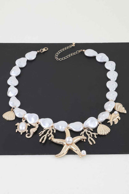 Multi Under The Sea Charm Beaded Necklace