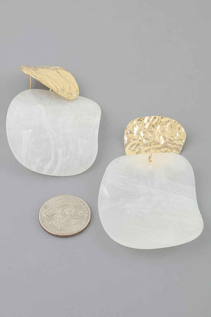 Modern Marble Stone Fashion Earrings