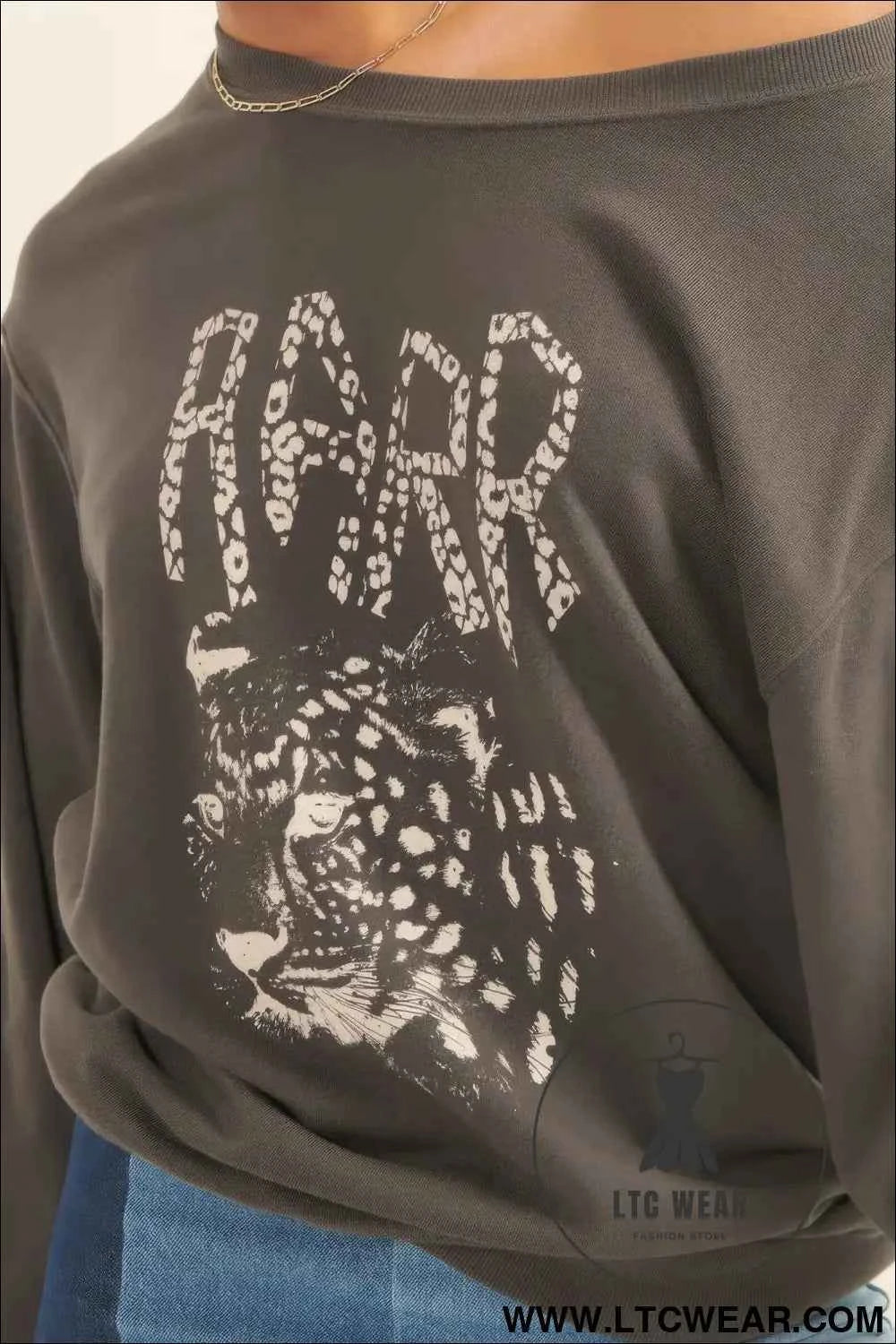 A Garment Dyed French Terry Graphic Sweatshirt