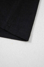 Black Plus Size Solid Color Bow Tie Peplum Tank Top