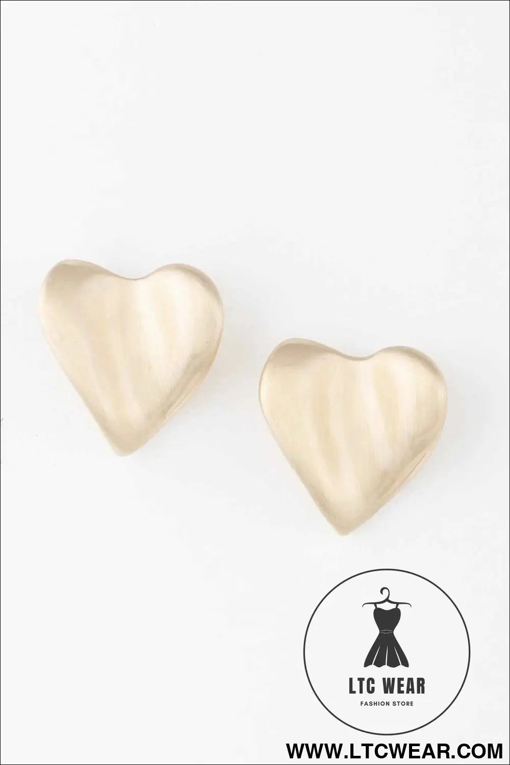Abstract Heart Stud Earrings