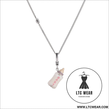 Acrylic letter printing power bottle pendant necklace exquisite bottle pendant - pendant + necklace without packaging