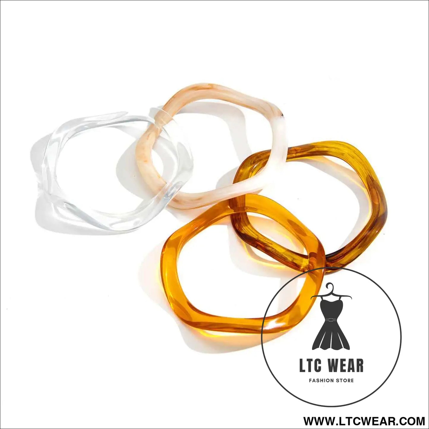 Acrylic Resin Wave Bracelet Collection